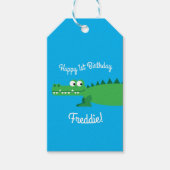 ゲーターアリゲーターワニKids 1st誕生日パーティー ギフトタグ (正面)