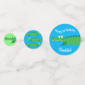 ゲーターアリゲーターワニKids 1st誕生日パーティー コンフェッティ (正面)