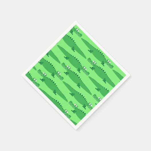 ゲーターアリゲーターワニKids 1st誕生日パーティー スタンダードカクテルナプキン (角)