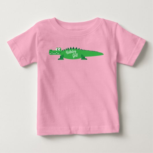ゲーターアリゲーターワニKids 1st誕生日パーティー ベビーTシャツ (正面)