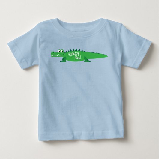 ゲーターアリゲーターワニKids 1st誕生日パーティー ベビーTシャツ (正面)