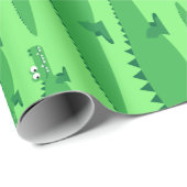 ゲーターアリゲーターワニKids 1st誕生日パーティー ラッピングペーパー (ロールコーナー)