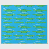 ゲーターアリゲーターワニKids 1st誕生日パーティー ラッピングペーパー (フラット)