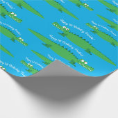 ゲーターアリゲーターワニKids 1st誕生日パーティー ラッピングペーパー (角)