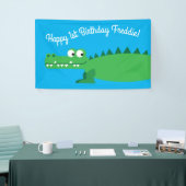 ゲーターアリゲーターワニKids 1st誕生日パーティー 横断幕 (トレードショー)