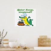 ゲータースープエミおもしろいリゲーター料理漫画 ポスター (キッチン)