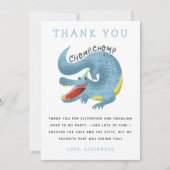 ゲーターテーマバースデーパーティーブルーサンキューカード サンキューカード (正面)