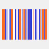 ゲーターブルーとオレンジの3パックラッピング紙 ラッピングペーパーシート (正面2)