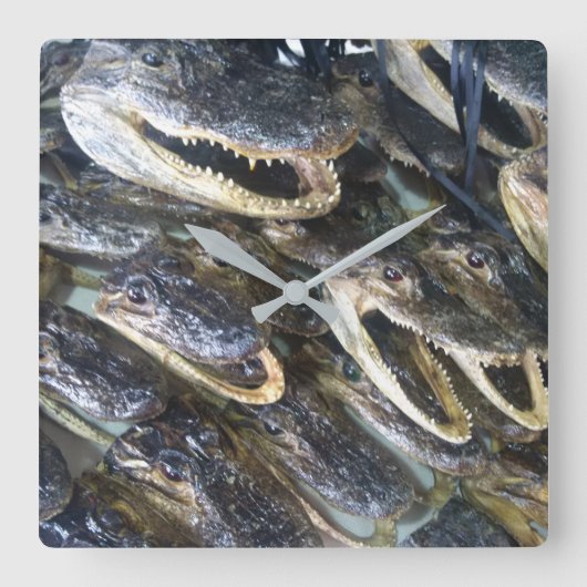 ゲーターヘッドクロック スクエア壁時計 (正面)