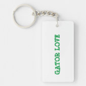 ゲーターラブグリーン文字キーチェーン キーホルダー (正面)