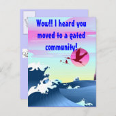 「ゲーテッドコミュニティに引っ越したって聞いた」はがき 案内ポストカード (正面/裏面)