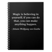 ゲーテ信じインあなた引用文 ノートブック (正面)