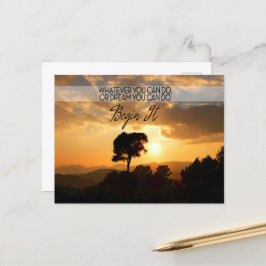 ゲーテ感動的引用文「始める」 ポストカード