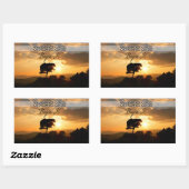 ゲーテ感動的引用文「始める」 長方形シール (シート)