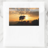 ゲーテ感動的引用文「始める」 長方形シール (バッグ)