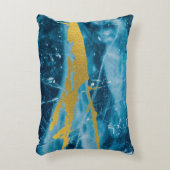 ゲーデアガテジェムストーンブルーと金ゴールド アクセントクッション (正面(垂直))