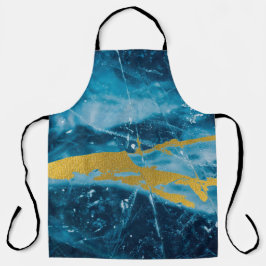 ゲーデアガテジェムストーンブルーと金ゴールド エプロン