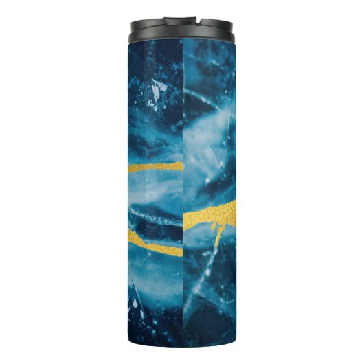 ゲーデアガテジェムストーンブルーと金ゴールド タンブラー (裏面)