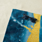 ゲーデアガテジェムストーンブルーと金ゴールド ビーチタオル (インサイチュ)