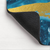 ゲーデアガテジェムストーンブルーと金ゴールド マウスパッド (コーナー)