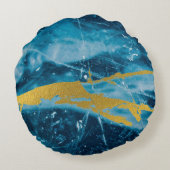 ゲーデアガテジェムストーンブルーと金ゴールド ラウンドクッション (裏面)