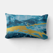 ゲーデアガテジェムストーンブルーと金ゴールド ランバークッション (裏面)