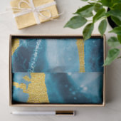 ゲーデアガテジェムストーンブルーと金ゴールド 薄葉紙 (ギフト)