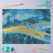 ゲーデアガテジェムストーンブルーと金ゴールド 薄葉紙 (クラフト)