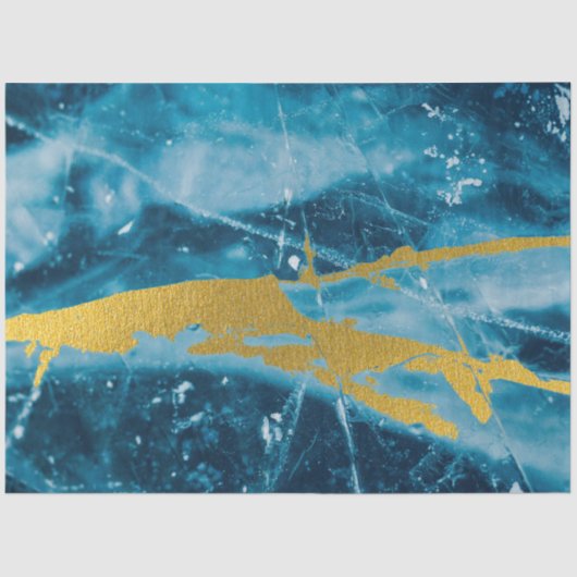 ゲーデアガテジェムストーンブルーと金ゴールド 薄葉紙 (正面)