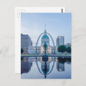 ゲートウェイのアーチセントルイスのミズーリのスカイライン ポストカード (正面/裏面)