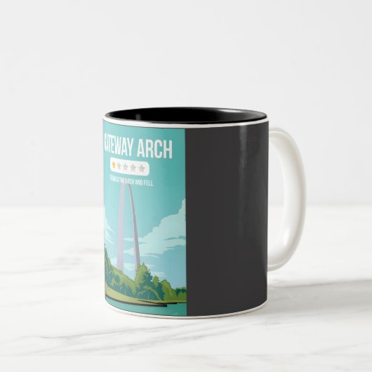 ゲートウェイアーチおもしろいワンスターレビュー国立公園T ツートーンマグカップ (正面右)