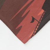 ゲートウェイアーチナショナルパークイラストレーショントラベルアート フリースブランケット (角)