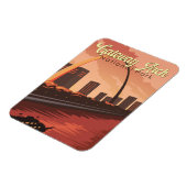 ゲートウェイアーチナショナルパークイラストレーショントラベルアート マグネット (左側)