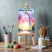 ゲートウェイアーチナショナルパークウォーターカラー ポストカード