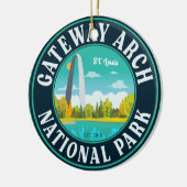 ゲートウェイアーチナショナルパークセントルイス – ミズーリ セラミックオーナメント (左)