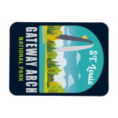 ゲートウェイアーチナショナルパークセントルイス – ミズーリ マグネット (横)