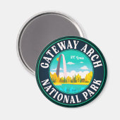ゲートウェイアーチナショナルパークセントルイス – ミズーリ マグネット (正面/裏面)