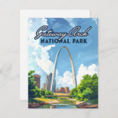 ゲートウェイアーチナショナルパークミズーリセントルイスカード (正面/裏面)