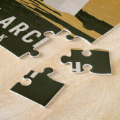 ゲートウェイアーチナショナルパークレトロトラベルアート ジグソーパズル (側面)