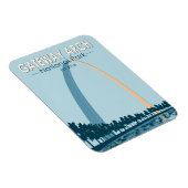 ゲートウェイアーチナショナルパークヴィンテージ マグネット (右側)