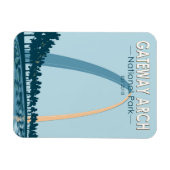 ゲートウェイアーチナショナルパークヴィンテージ マグネット (横)