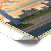 ゲートウェイアーチ国立公園石造アートポスター ポスター (角)