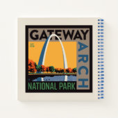 ゲートウェイアーチ |ミズーリ、セントルイス ノートブック (裏面)