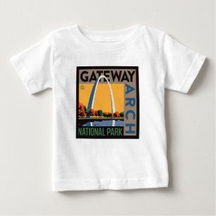 ゲートウェイアーチ ミズーリ、セントルイス ベビーTシャツ