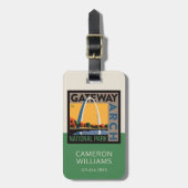 ゲートウェイアーチ |ミズーリ、セントルイス ラゲッジタグ (正面縦)