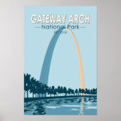 ゲートウェイ・アーチ国立公園 ビンテージ ポスター (正面)