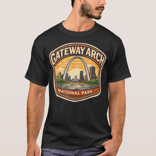 ゲートウェイ・アーチ国立公園 ミズーリ州のお土産 Tシャツ (正面)