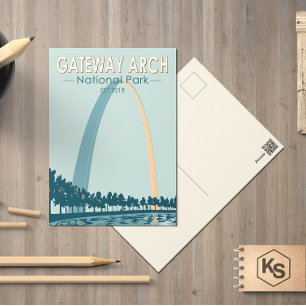 ゲートウェイ・アーチ国立公園 ヴィンテージ ポストカード