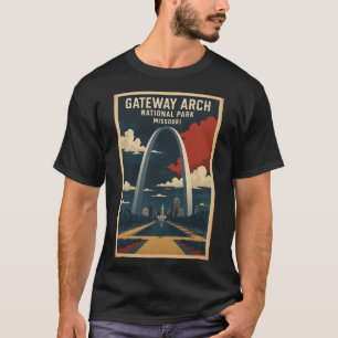 ゲートウェイ・アーチ・ナショナル・パーク アメリカ ヴィンテージ トラベル ツアー Tシャツ