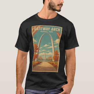 ゲートウェイ・アーチ・ナショナル・パーク アメリカ ヴィンテージ トラベル ツアー Tシャツ